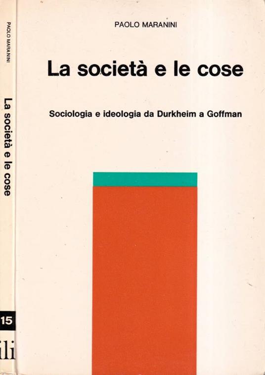 La società e le cose - Paolo Maranini - copertina