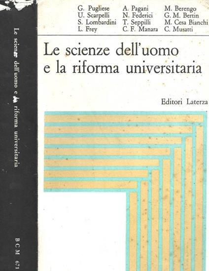 Le scienze dell'uomo e la riforma universitaria - copertina