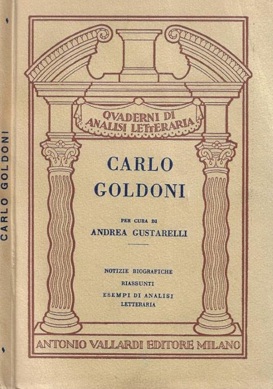 Carlo Goldoni - Andrea Gustarelli - copertina