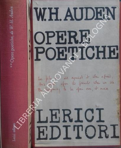 OPERE POETICHE (2 volumi) - Wystan Hugh Auden - copertina