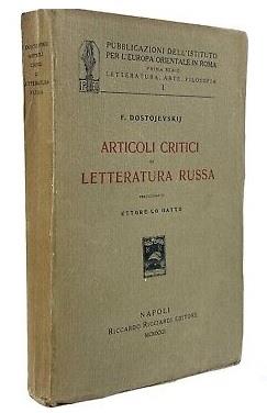 Articoli Critici Di Letteratura Russa - Fëdor Dostoevskij - copertina