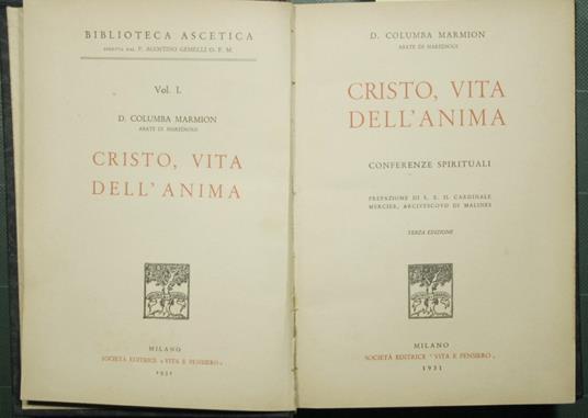 Cristo, vita dell'anima - Columba Marmion - copertina