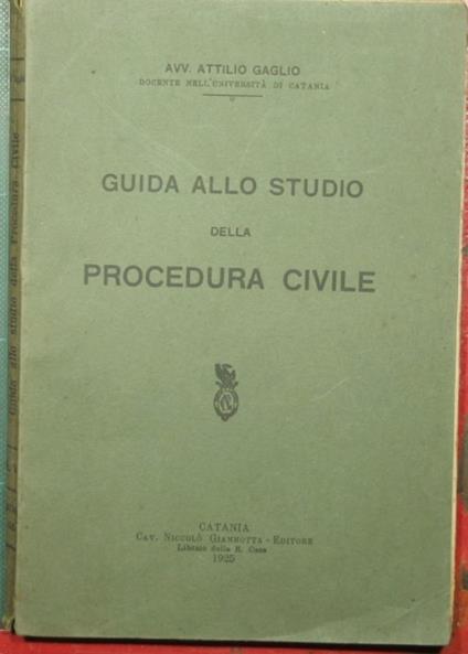 Guida allo studio della procedura civile - copertina