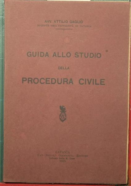 Guida allo studio della procedura civile - copertina