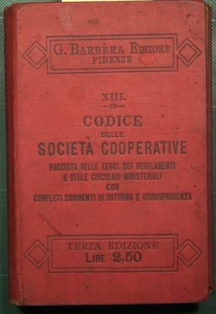 Codice della società cooperative - copertina