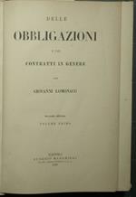 Delle obbligazioni e dei contratti in genere