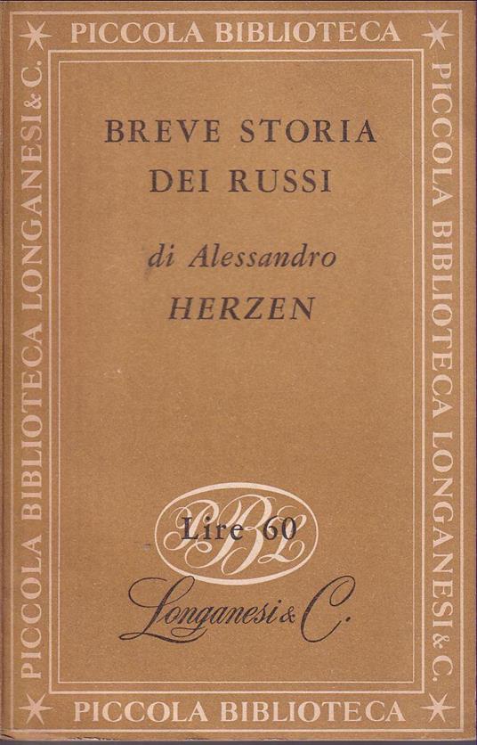 Breve storia dei Russi - Aleksandr Herzen - copertina