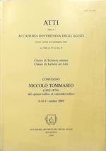 Convegno Niccolò Tommaseo (1802-1874): dal «primo esilio» al «secondo esilio» 9-10-11 ottobre 2002