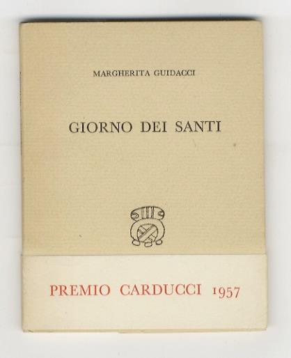 Giorno dei Santi - Margherita Guidacci - copertina