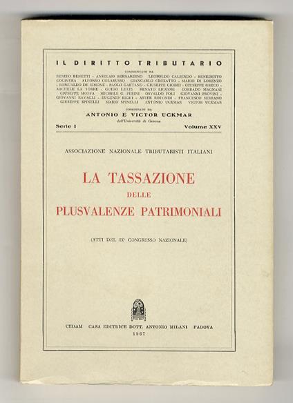 tassazione delle plusvalenze patrimoniali. (Atti del IX Congresso Nazionale) - copertina