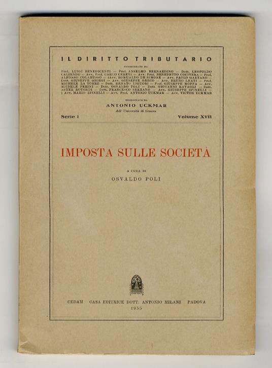 Imposta sulle società. A cura di Osvaldo Poli - Osvaldo Poli - copertina