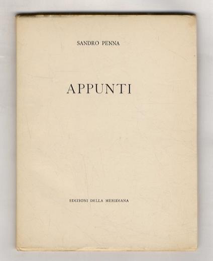 Appunti - Sandro Penna - copertina