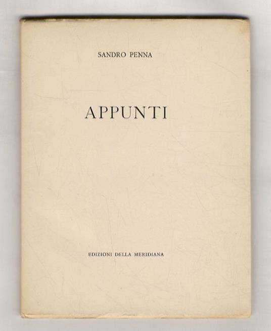 Appunti - Sandro Penna - copertina