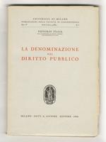 denominazione nel diritto pubblico