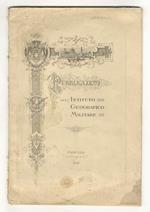 CATALOGO di carte, stampe e libri pubblicati dall'Istituto Geografico Militare. Gennaio 1912