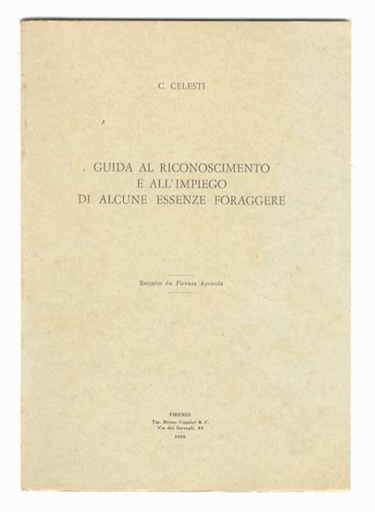 Guida al riconoscimento e all'impiego di alcune essenze foraggere - copertina