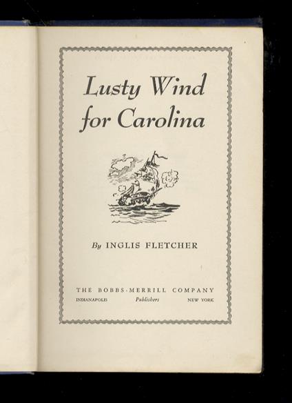 Lusty Wind for Carolina - copertina