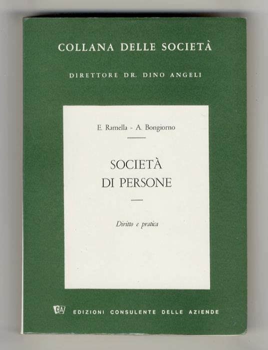 Società di persone. Diritto e pratica - copertina