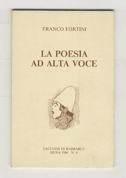 poesia ad alta voce. A cura di Carlo Fini - Franco Fortini - copertina