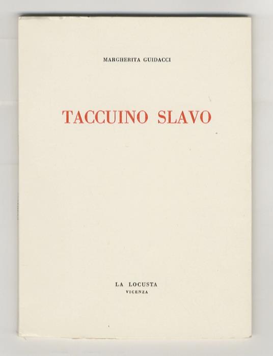 Taccuino slavo - Margherita Guidacci - copertina