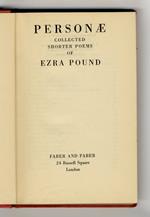 Personae. Collected Shorter Poems of Ezra Pound