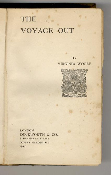 The Voyage Out. By Virginia Woolf - Virginia Woolf - copertina