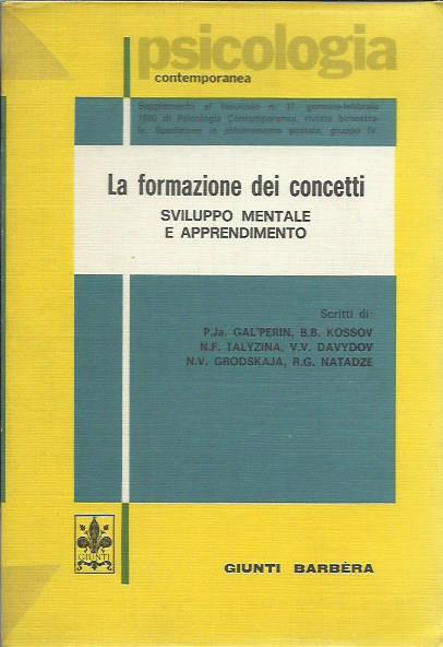 formazione dei concetti. Sviluppo mentale e apprendimento - copertina