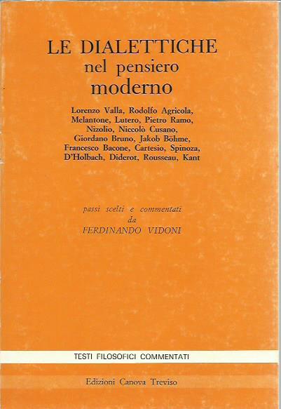 Le Dialettiche nel pensiero moderno - Ferdinando Vidoni - copertina