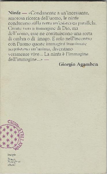 Ninfe - Giorgio Agamben - copertina