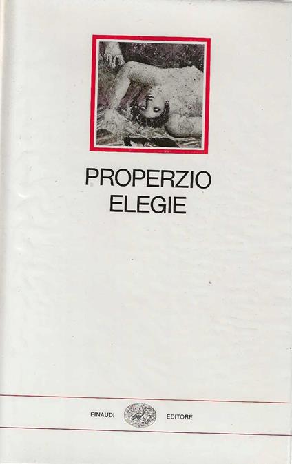 Elegie - Sesto Properzio - copertina