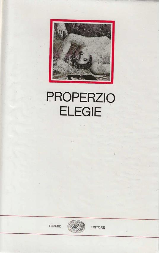 Elegie - Sesto Properzio - copertina