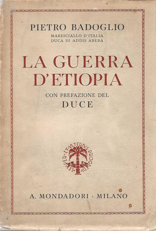 Guerra d' Etiopia - Pietro Baglio - copertina