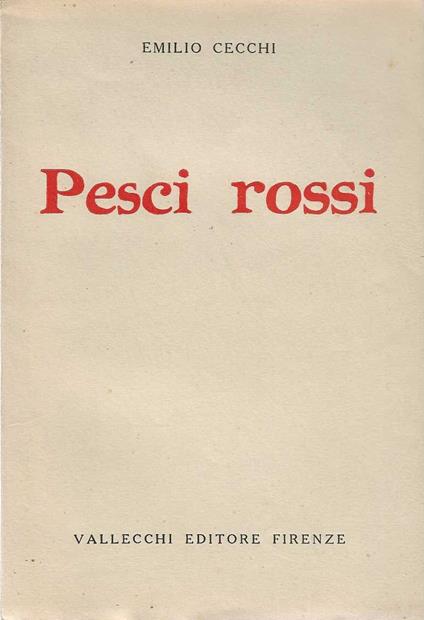 Pesci Rossi - Emilio Cecchi - copertina