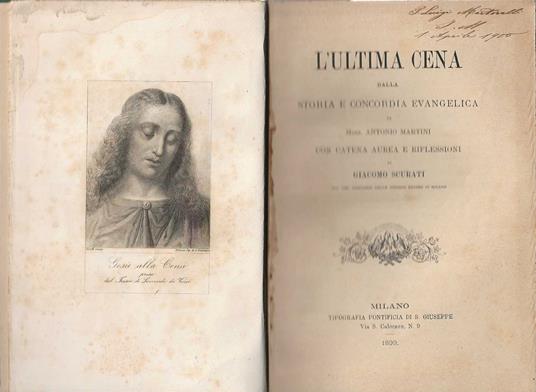 L' L' Ultima cena dalla Storia e Concordia Evangelica - Antonio Martini - copertina