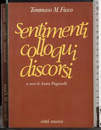 Sentimenti colloqui discorsi - Tommaso M. Fusco - copertina