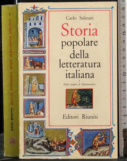 Storia popolare della letteratura italiana 1 - Carlo Salinari - copertina