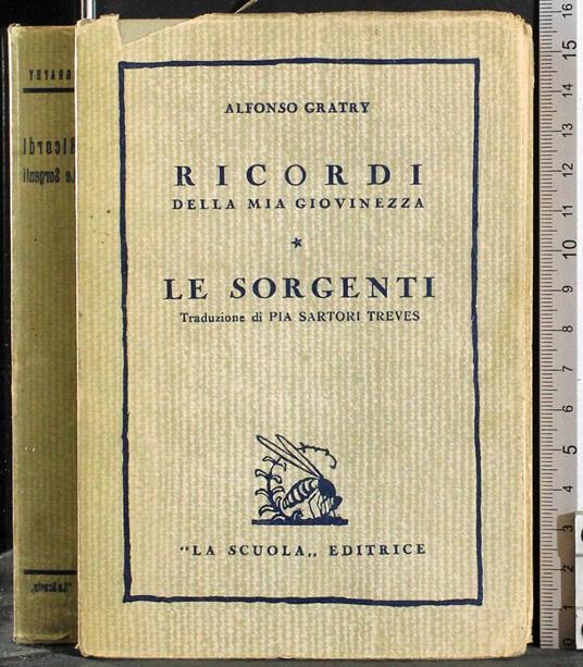 Ricordi della mia giovinezza. Le sorgenti - Alphonse Gratry - copertina