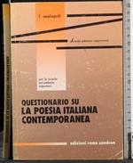 Questionario su la poesia Italiana Contemporanea