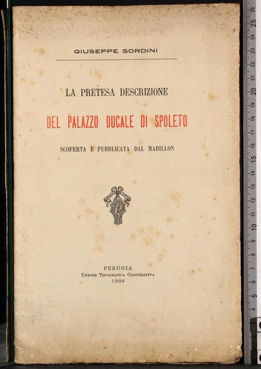 pretesa descrizione del palazzo ducale di spoleto - Giuseppe Sardini - copertina