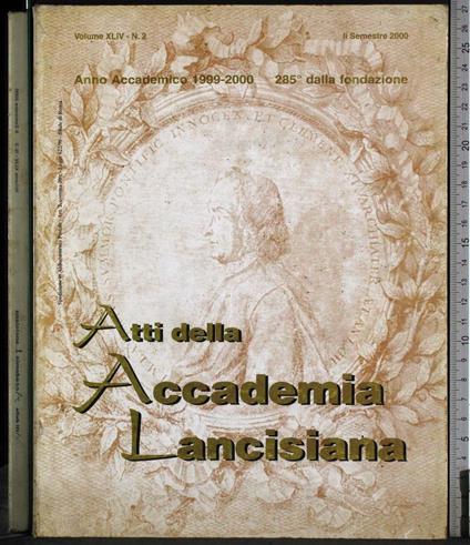 Atti della Accademia Lancisiana. Vol XLIV - copertina