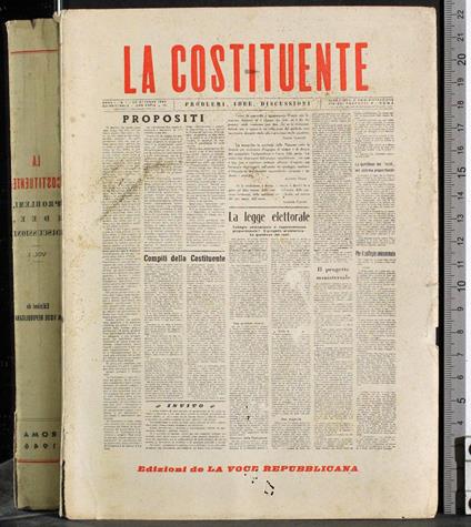 costituente. Problemi, idee, discussioni - Conti - copertina