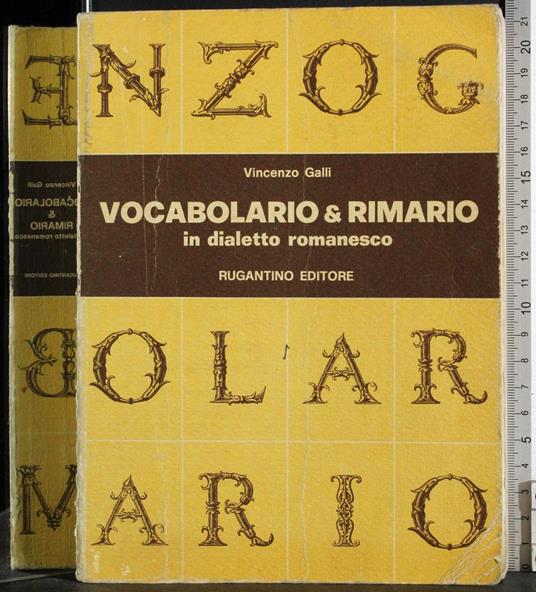 Vocabolario & rimario in dialetto romanesco - Vincenzo Galli - copertina