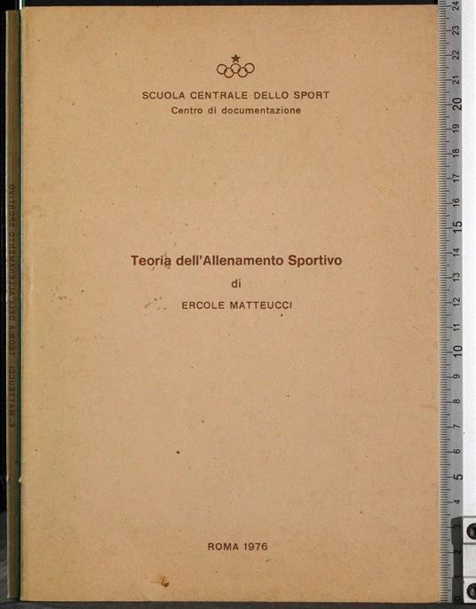 Teoria dell'Allenamento Sportivo - Matteucci - copertina