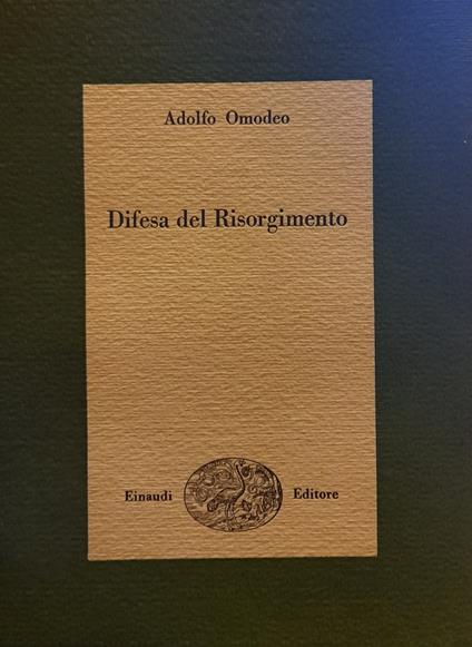 Difesa Del Risorgimento - Adolfo Omodeo - copertina