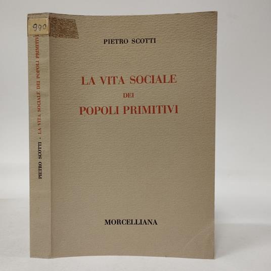 Vita Sociale dei popoli primitivi - Pietro Scotti - copertina