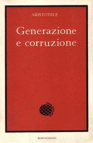 Generazione e corruzione - Aristotele - copertina