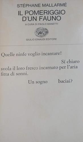 Il pomeriggio d'un fauno - Stéphane Mallarmé - copertina