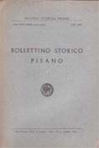 Studi di storia pisana e toscana in onore del prof. Ottorino Bertolini - copertina