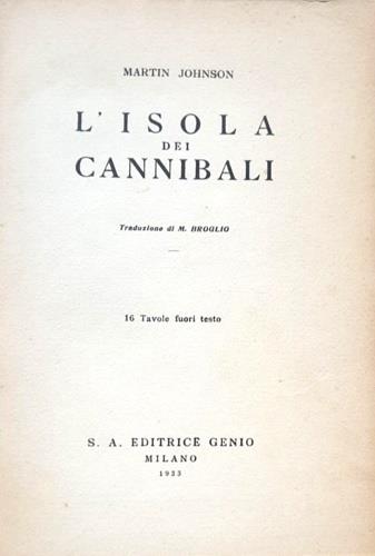 L' Isola dei Cannibali - Marion Johnson - copertina