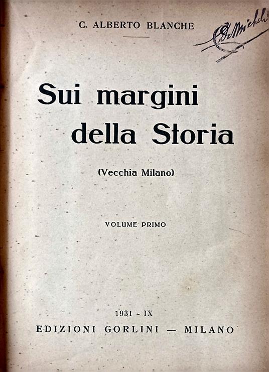 Sui margini della storia. (Vecchia Milano) - copertina